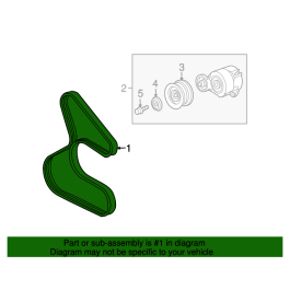 Honda Serpentine Belt without Air Conditioning - S2000, 2000-09