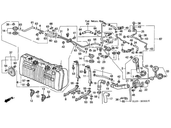 Honda Fuel Bracket & Fuel Pump Set - NSX, 1991-01