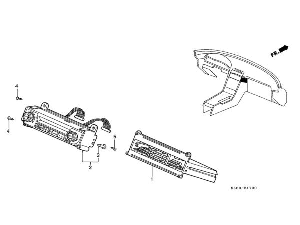Honda Air Conditioning Climate Control Front Face Illumination